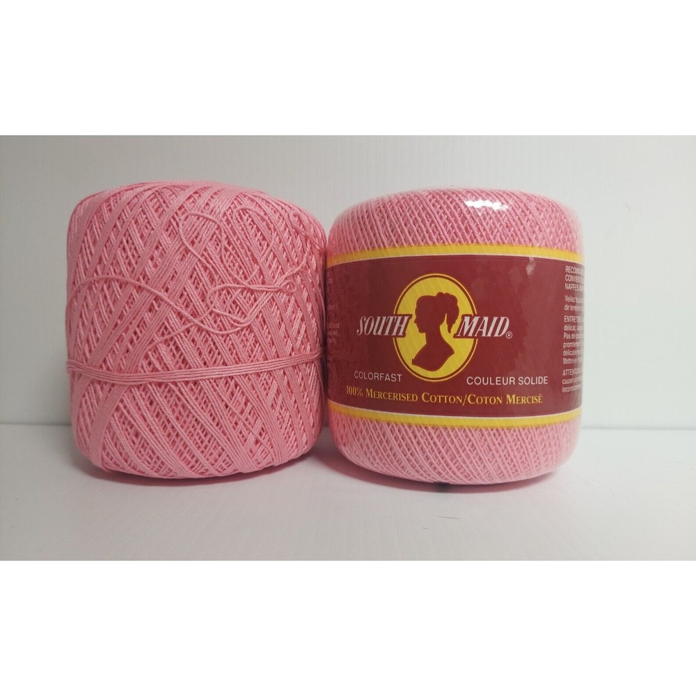 Lot of 2 South Maid 100% Mercerised Cotton Thread French Rose Size 10 350+Yards